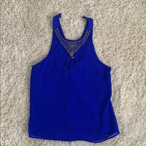 Bright Blue Going out Top